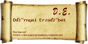 Dörnyei Erzsébet névjegykártya