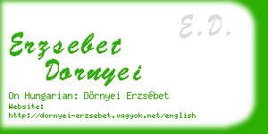 erzsebet dornyei business card