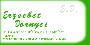 erzsebet dornyei business card